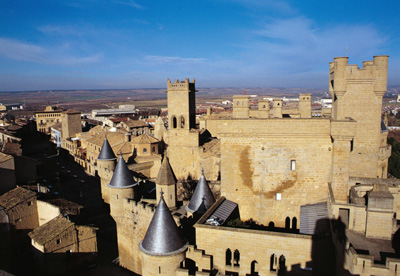 Das Königsschloss Karls III. von Navarra (1361-1425) in Olite.