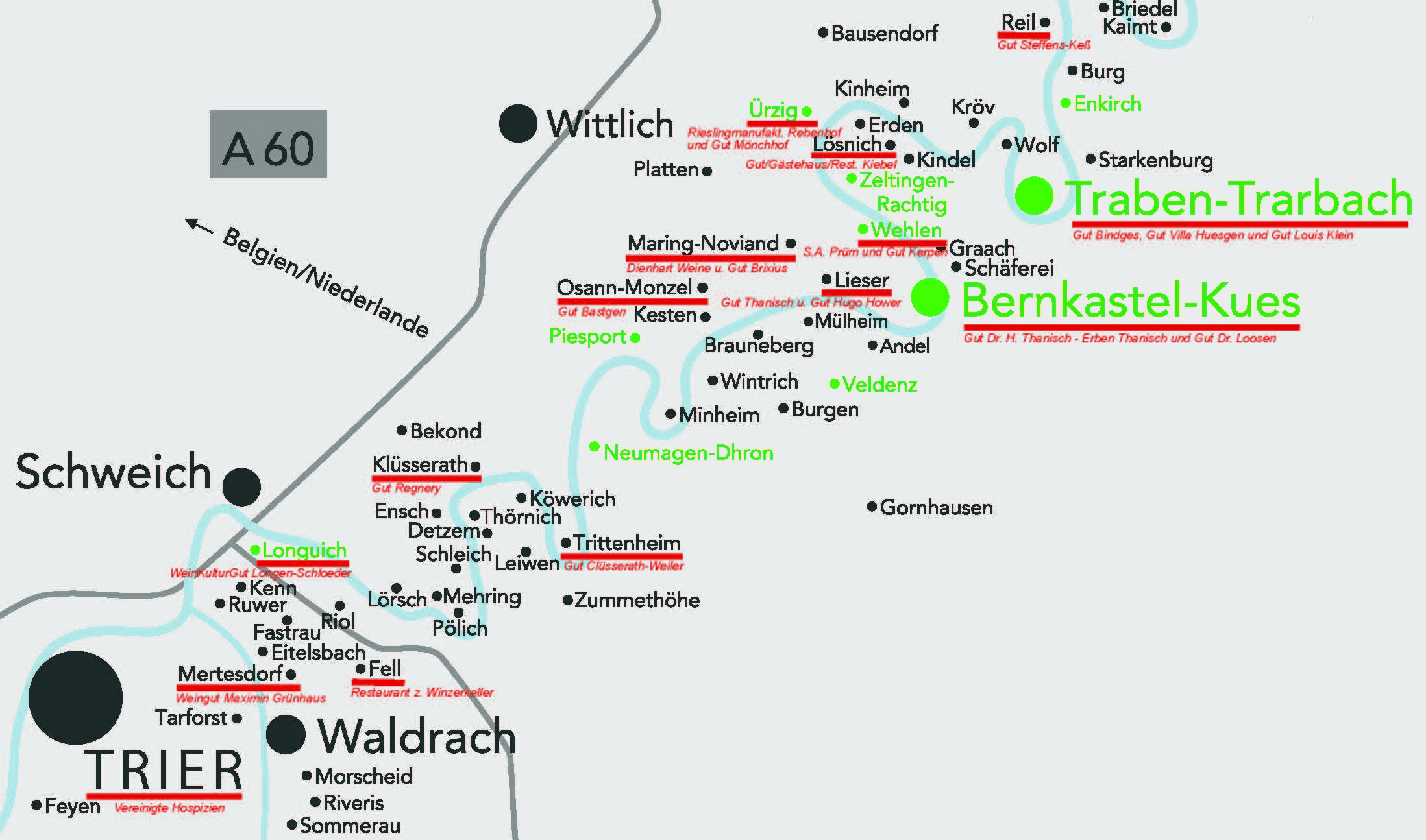 Mittelmosel - die Ziele der Moselarchitekturroute - per Klick als PDF