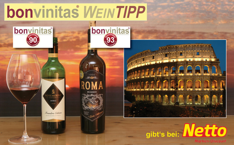 93 Punkte bonvinitas Weintipps Australia und und Roma, 90 South rot: