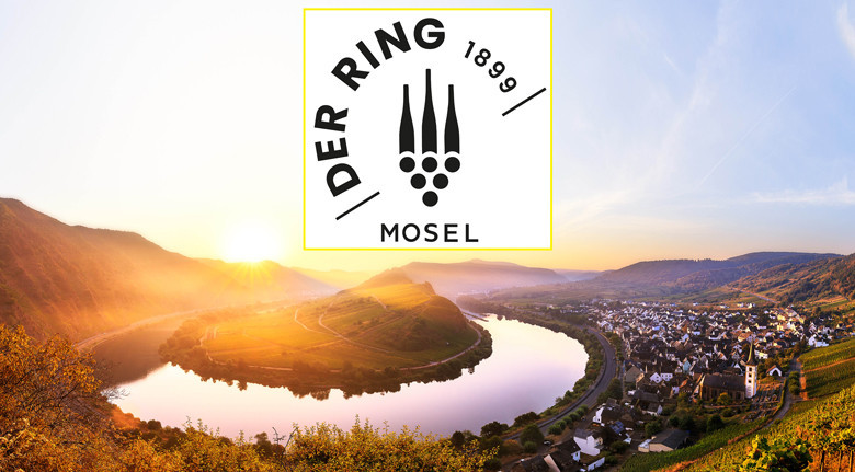 Top Mosel Rieslings: 125 years of DER RING Moselle 1899 rated with up to 98 bonvinitas points – on the trip to the anniversary. The Moselle near Bremm, on the left the extremely steep slope Bremmer Calmont. Photo credit: Reemt Peters-Hein/Adobestock