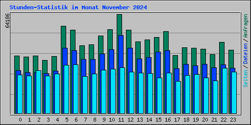 Stunden-Statistik im Monat November 2024