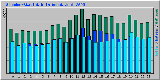Stunden-Statistik im Monat Juni 2025