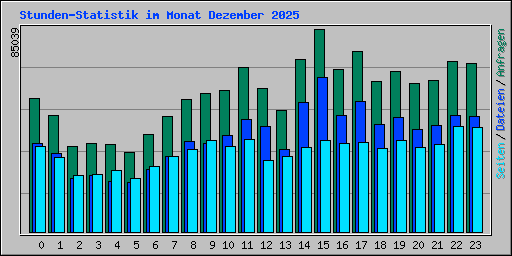 Stunden-Statistik im Monat Dezember 2025