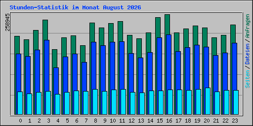Stunden-Statistik im Monat August 2026