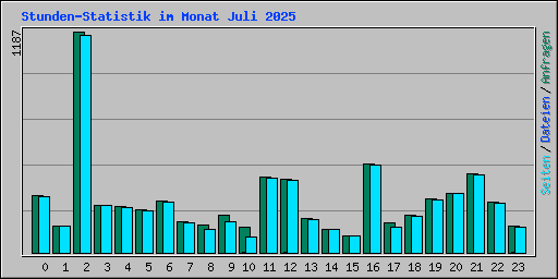 Stunden-Statistik im Monat Juli 2025