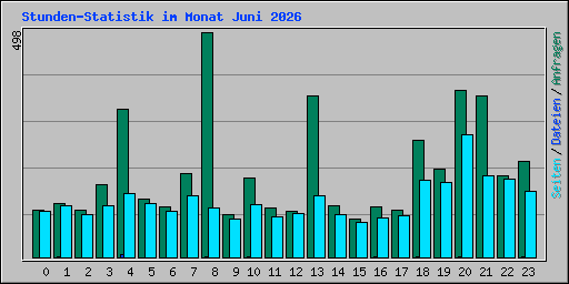 Stunden-Statistik im Monat Juni 2026