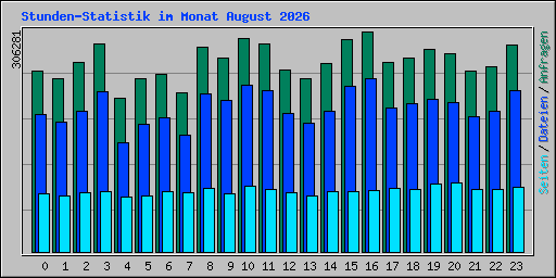 Stunden-Statistik im Monat August 2026